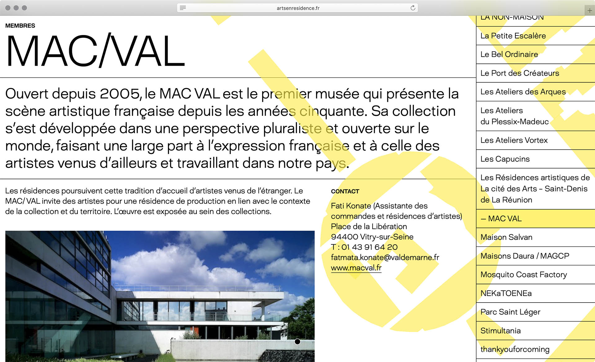 Cyril Makhoul - (link: https://www.artsenresidence.fr/ text: Arts en résidence) — Visual Identity and webdesign (with (link: https://benoitb.studio/ text: Benoit Böhnke))