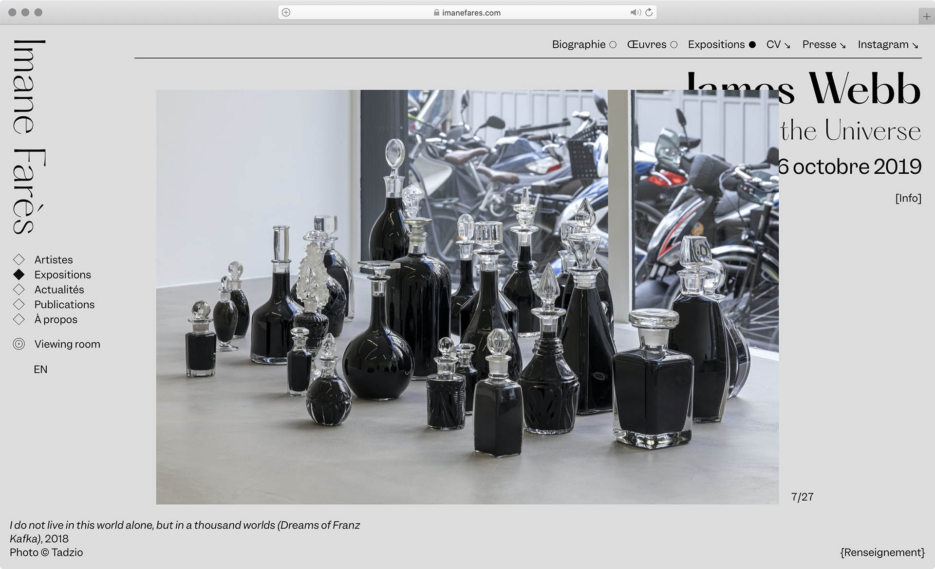 Cyril Makhoul - (link: https://imanefares.com/ text: Galerie Imane Farès) — Visual Identity and webdesign.